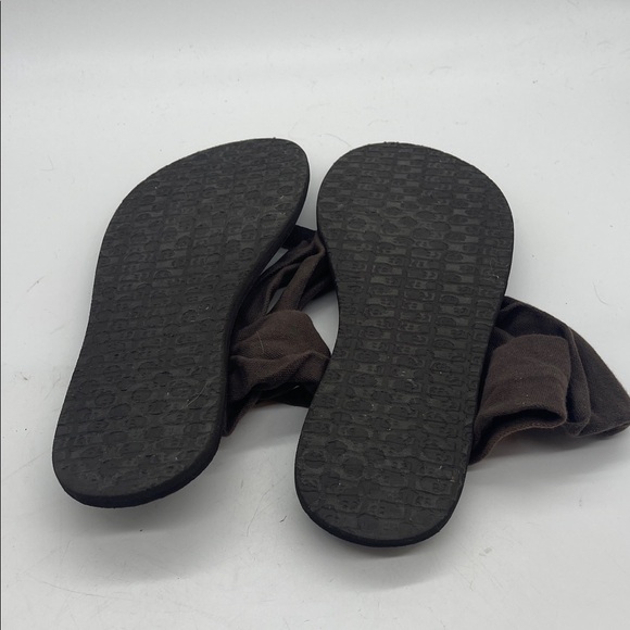 Sanuk Yoga Sling Brown Thong Comfort Foam Slingback Sandals Women’s Size 8 - Picture 5 of 6